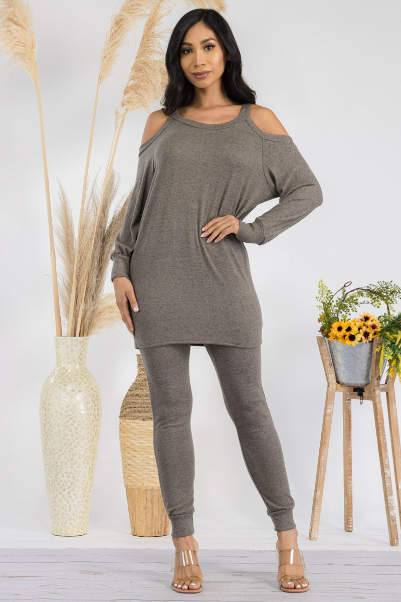 HH669R1-SOLID - 2 PC TOP AND JOGGER SET