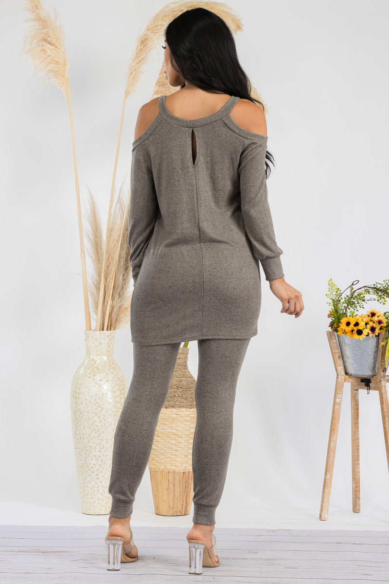 HH669R1-SOLID - 2 PC TOP AND JOGGER SET