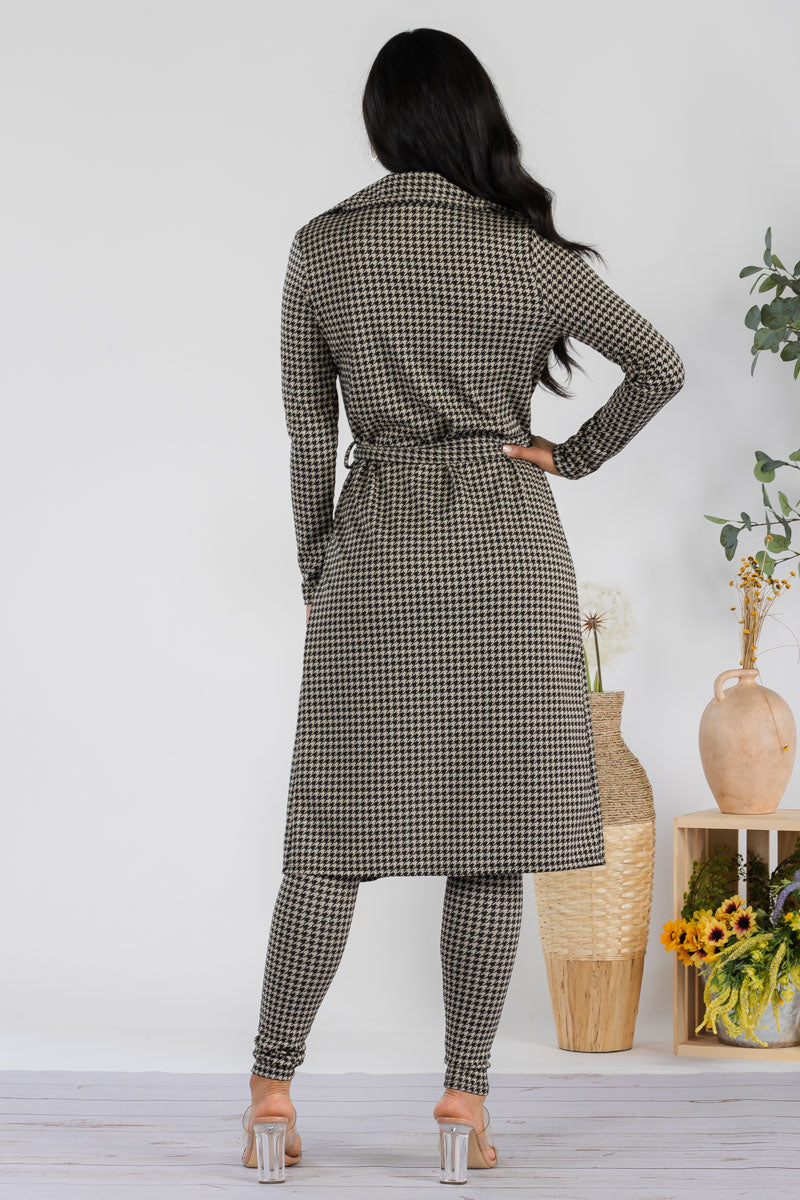 HH577R1-HOUNDSTOOTH - 2 PC PANT SET