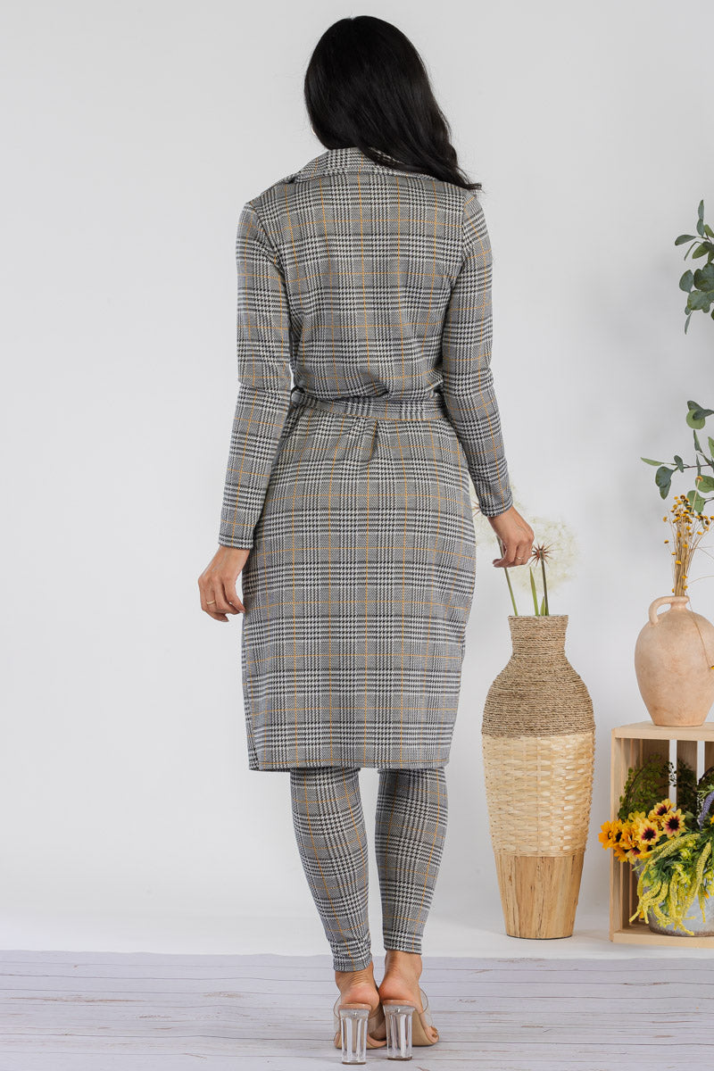 HH577R1-PLAID - 2 PC PANT SET