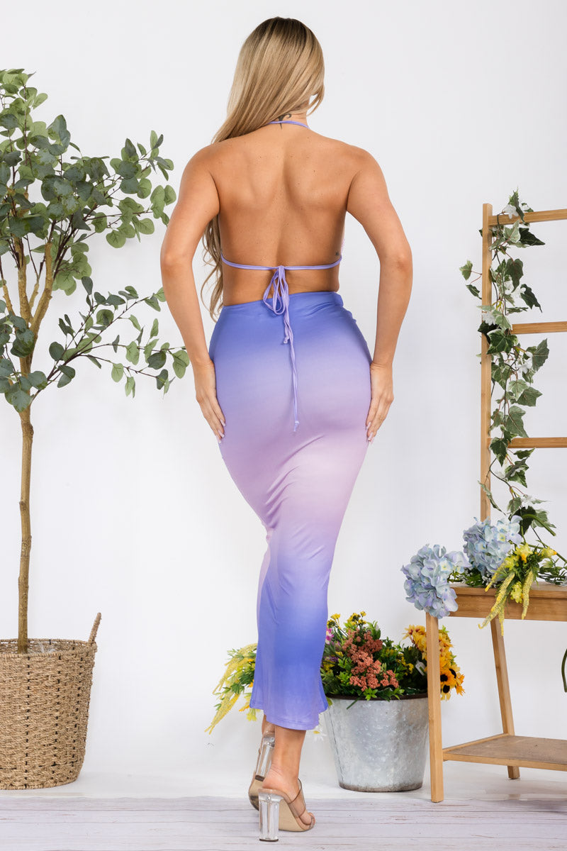 D814 - Tie Dye Maxi Dress