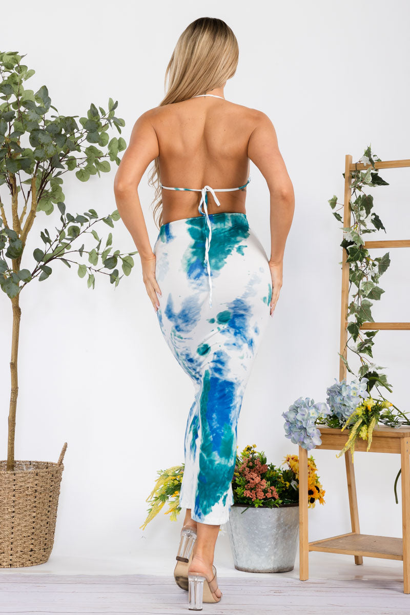 D814 - Tie Dye Maxi Dress