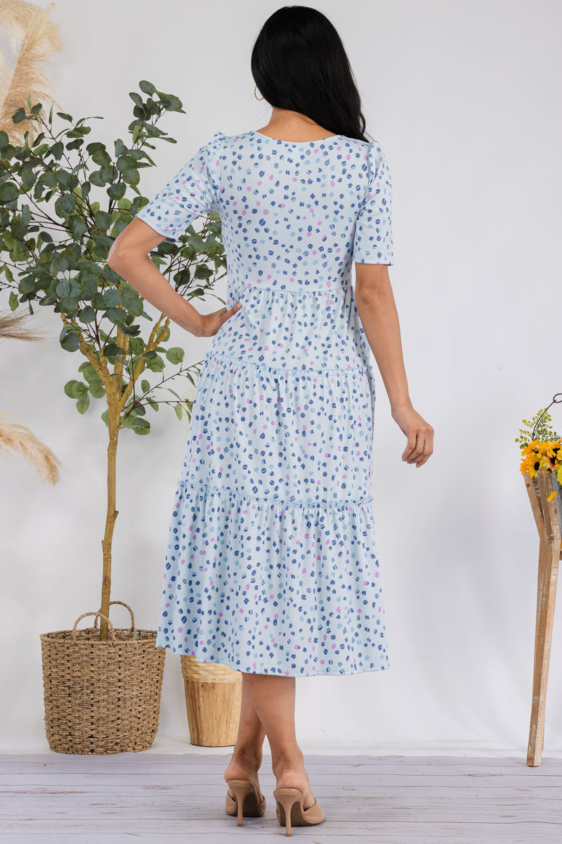 JR778R-COFFEEBEAN - Drop Waist Midi Dress
