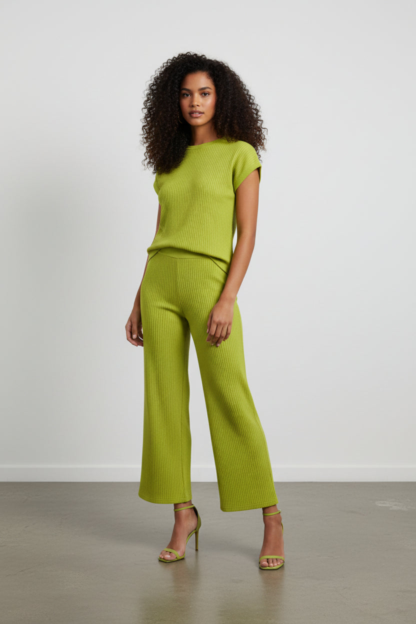 S25651-X Plus Size Ribbed Relaxed Two Piece Set