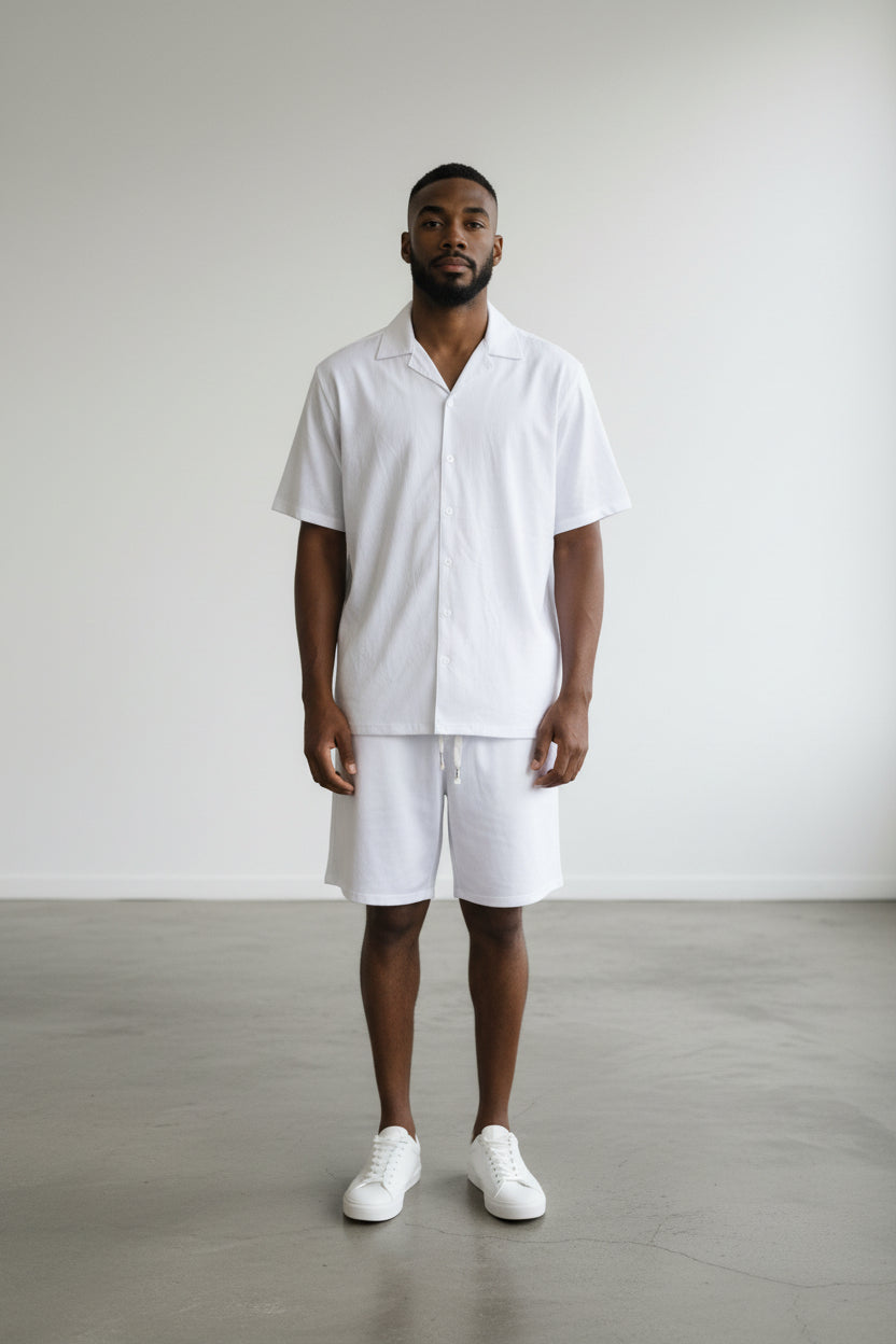 2542-R Men's Short Sleeve Shirt & Shorts Set