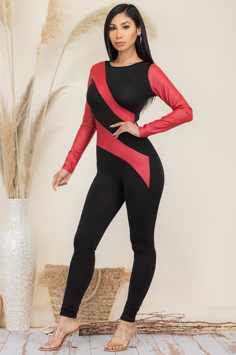 HH658R-FL - TRAJE BODYCON MANGA LARGA