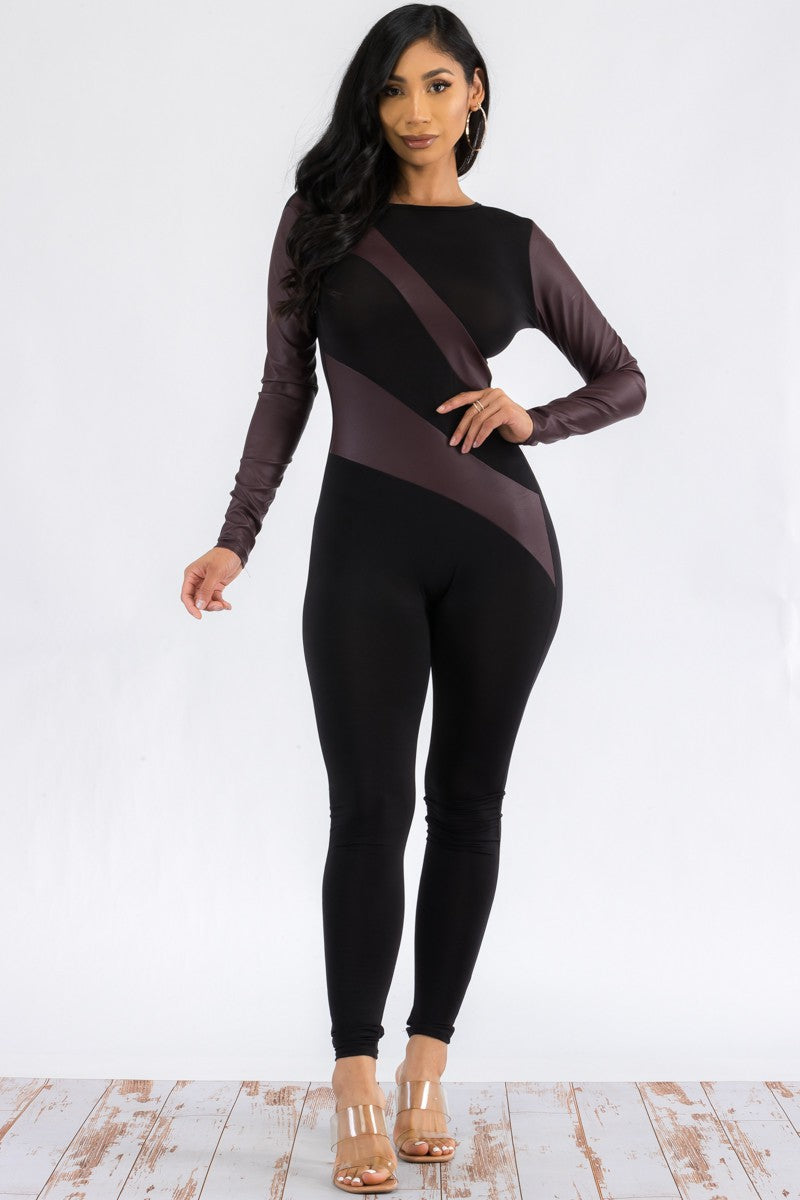 HH658R-FL - TRAJE BODYCON MANGA LARGA