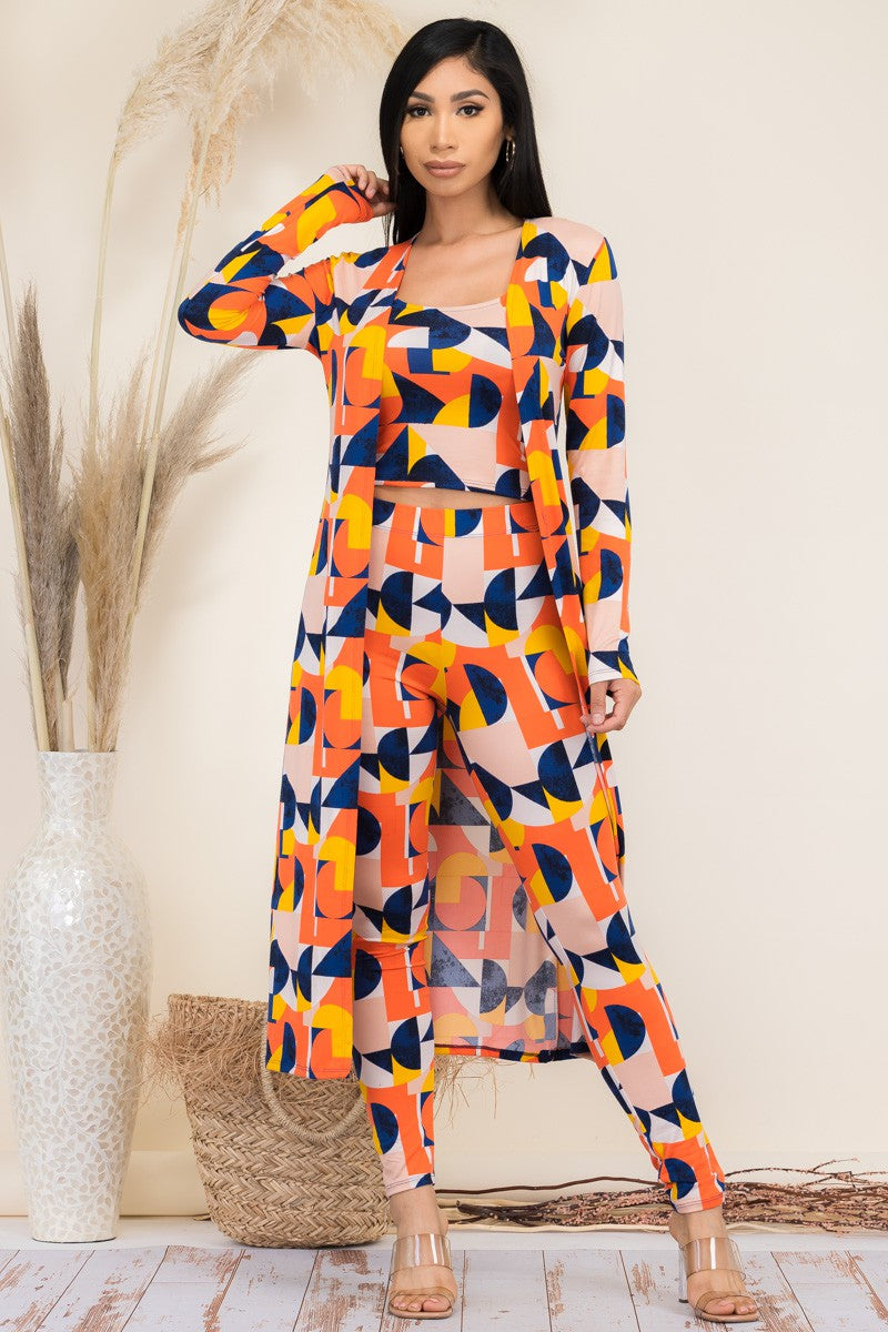 HH624R-AB - 3 PC PANT AND DUSTER SET