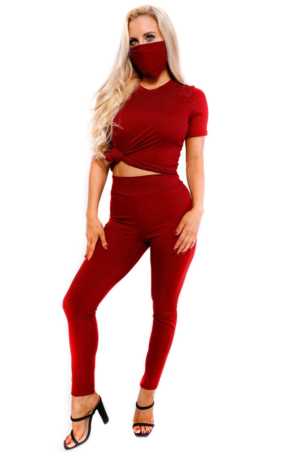 HH612R-RIB - RIBBED 3 PC PANT SET