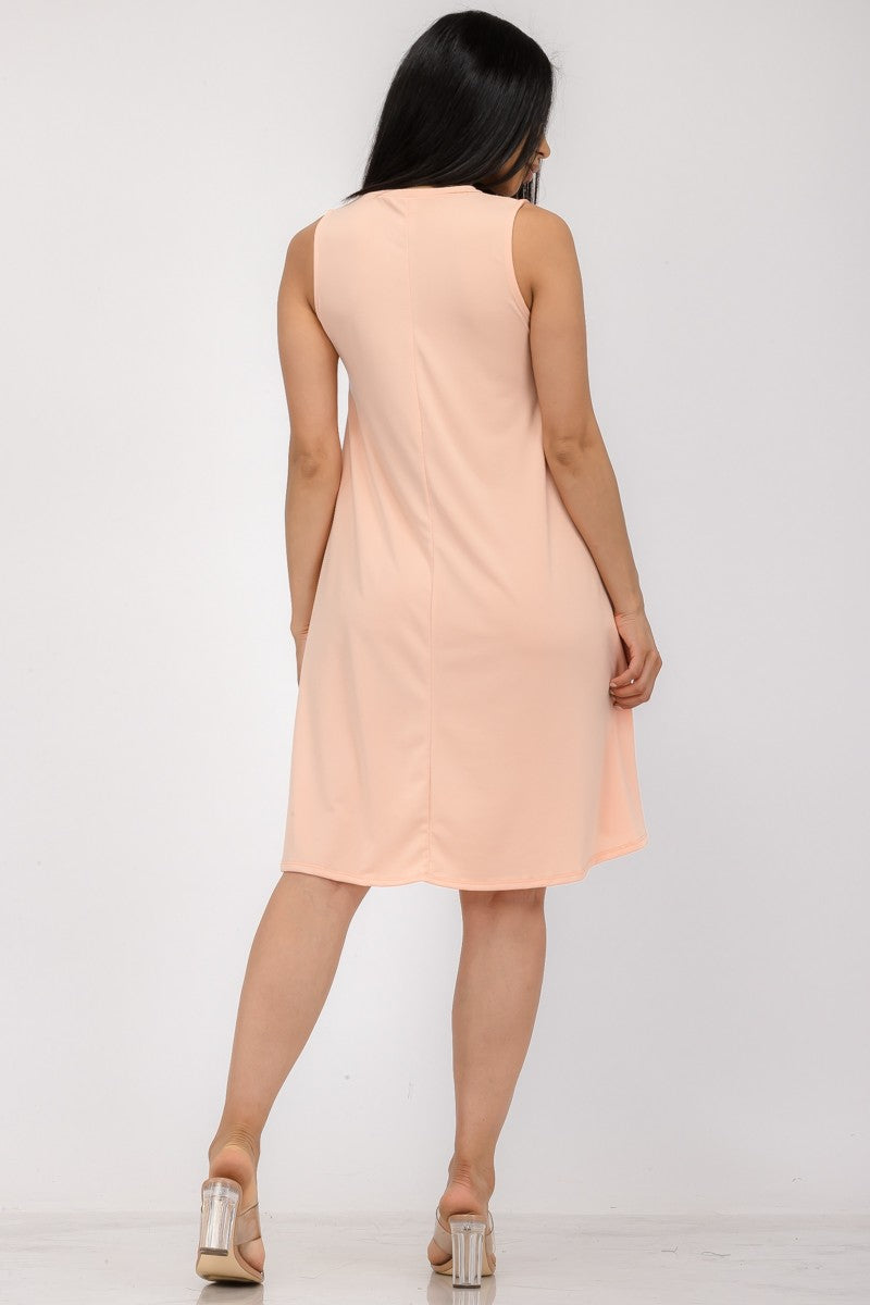 HH696X-SL - RELAXED FIT SLEEVELESS DRESS