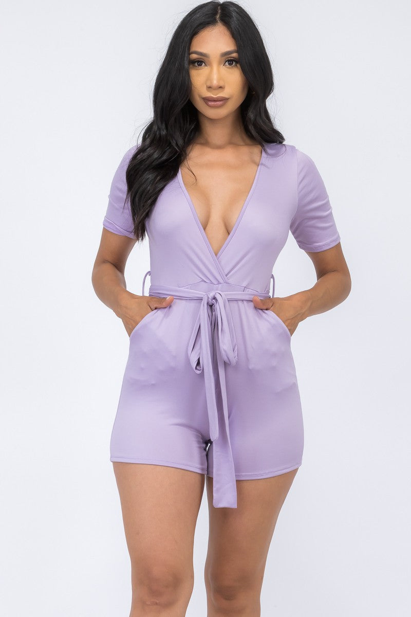 HH529X-SOLID - SHORT SLEEVE SOLID ROMPER