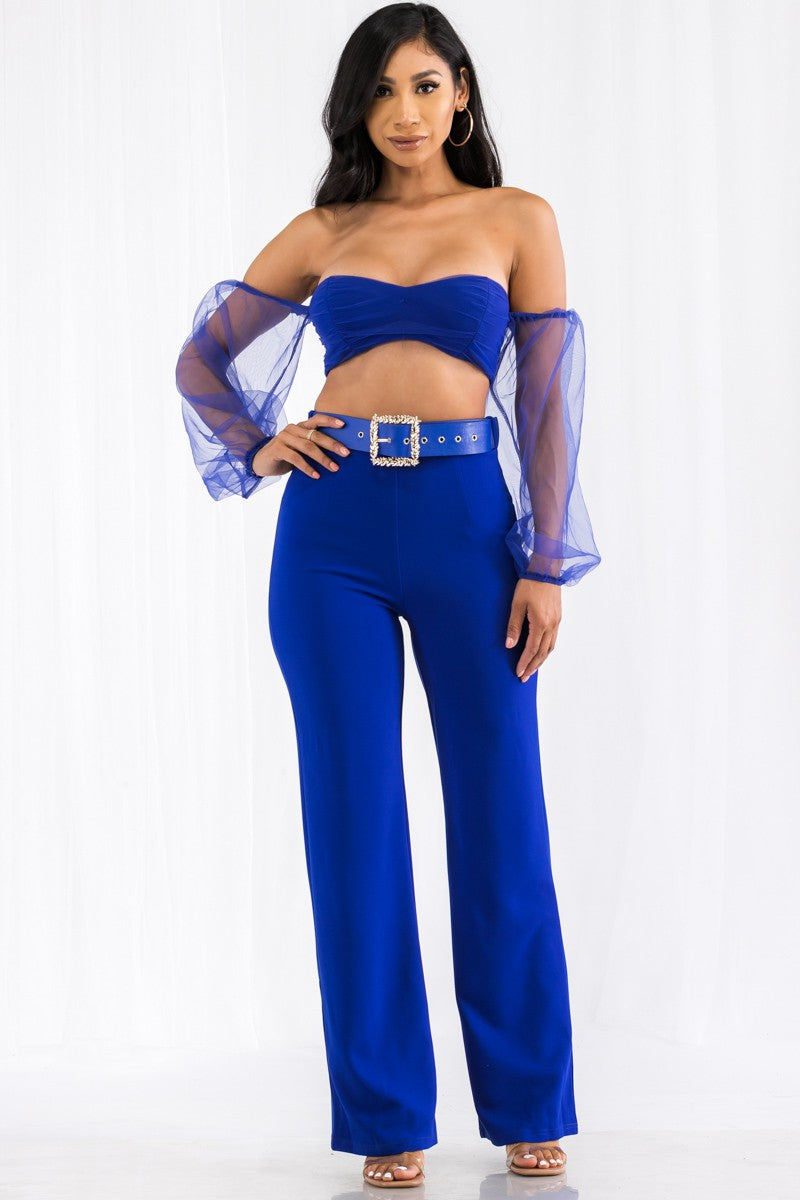 M8042 - 2 PC TOP AND PANT SET