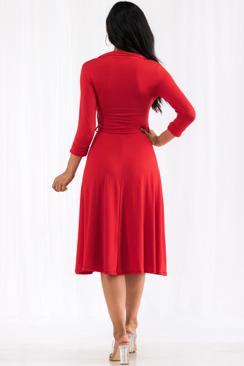 HH649X-SL - MIDI BUTTON FRONT DRESS