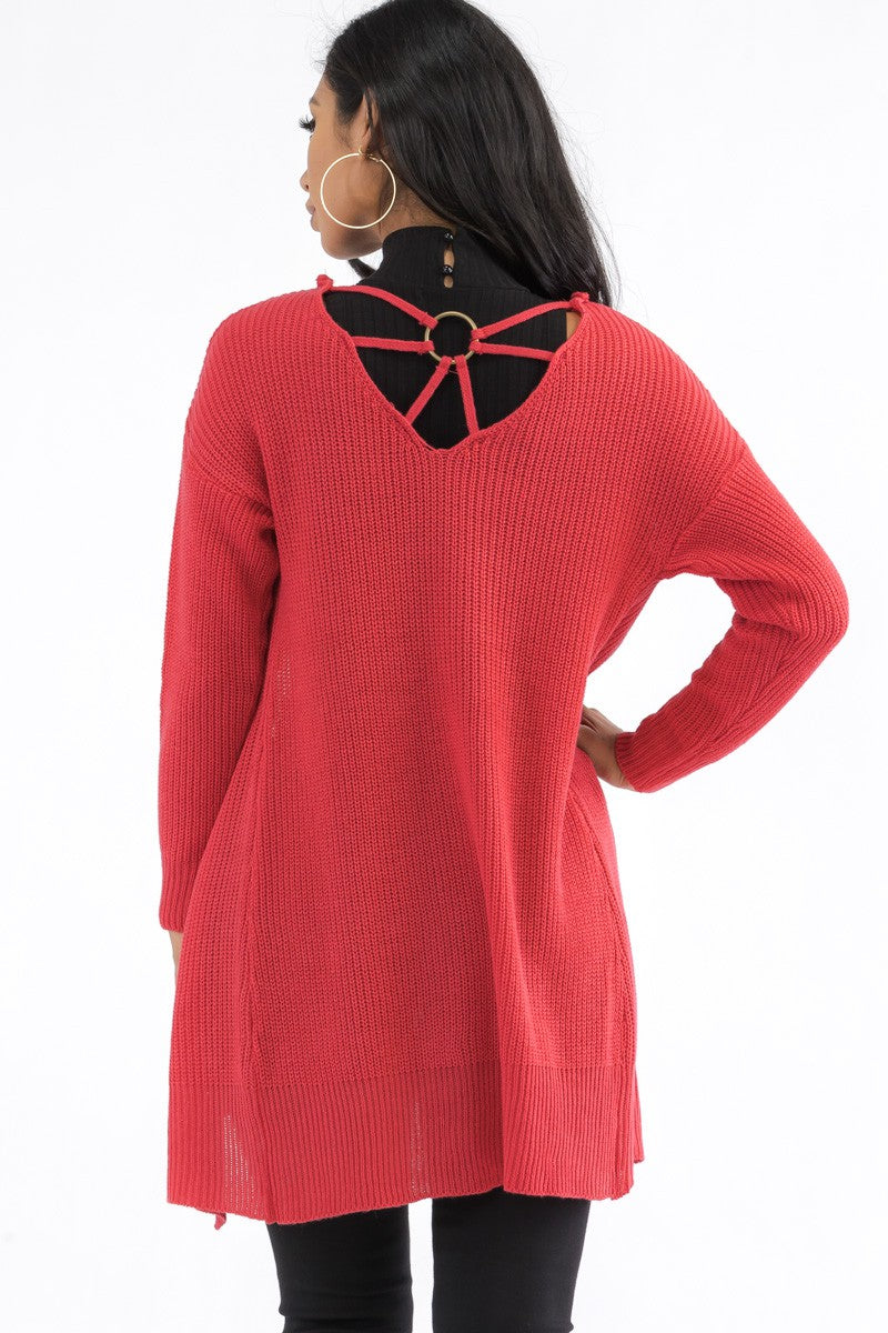 MSMAG-70306 - LONG SLEEVE KNIT CARDIGAN