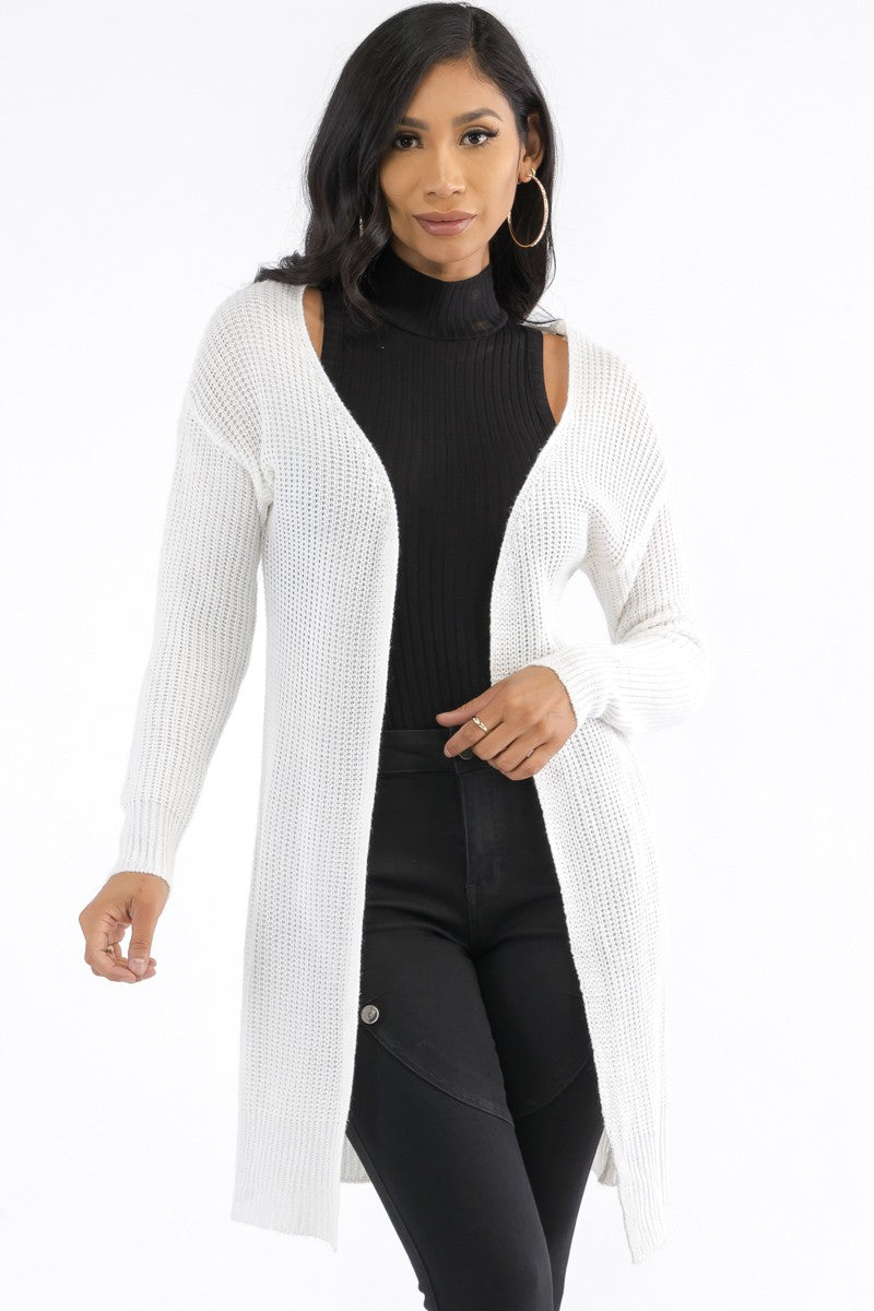 MSMAG-70306 - LONG SLEEVE KNIT CARDIGAN