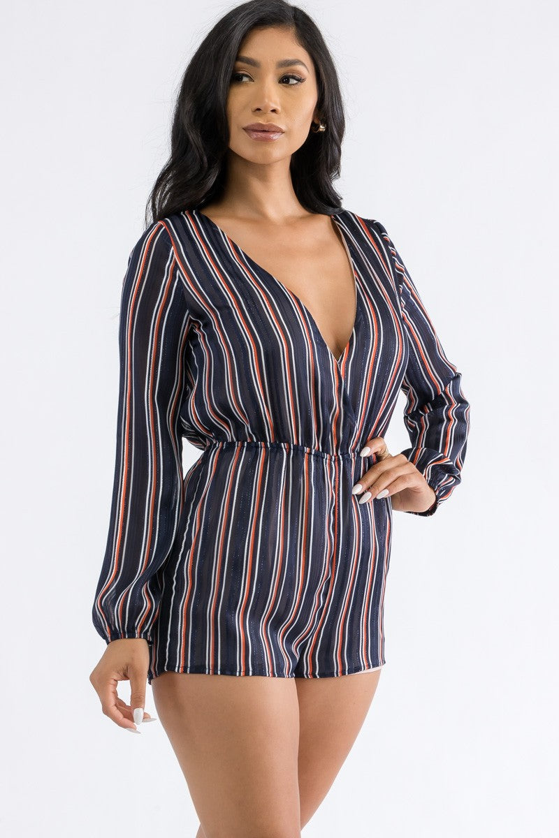 ST5002 - LONG SLEEVE LUREX ROMPER