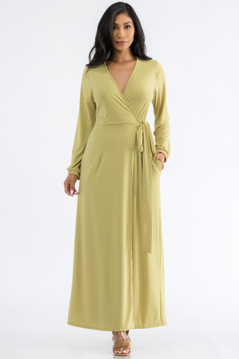 HH548R-LS - LONG SLEEVE MAXI DRESS