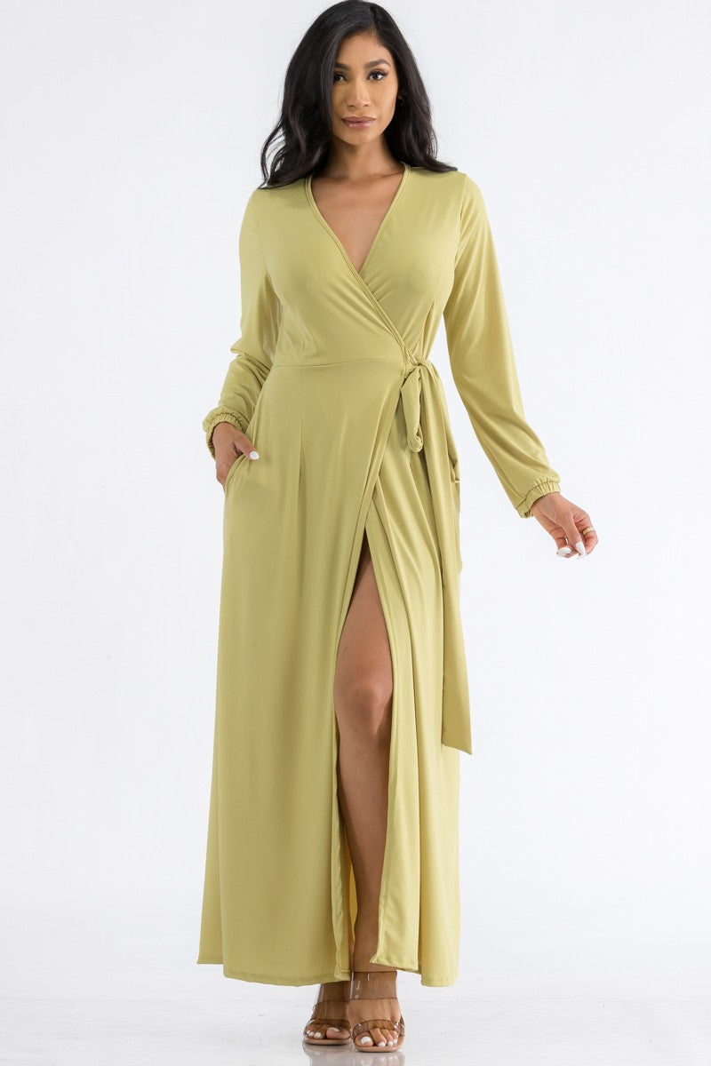 HH548R-LS - LONG SLEEVE MAXI DRESS