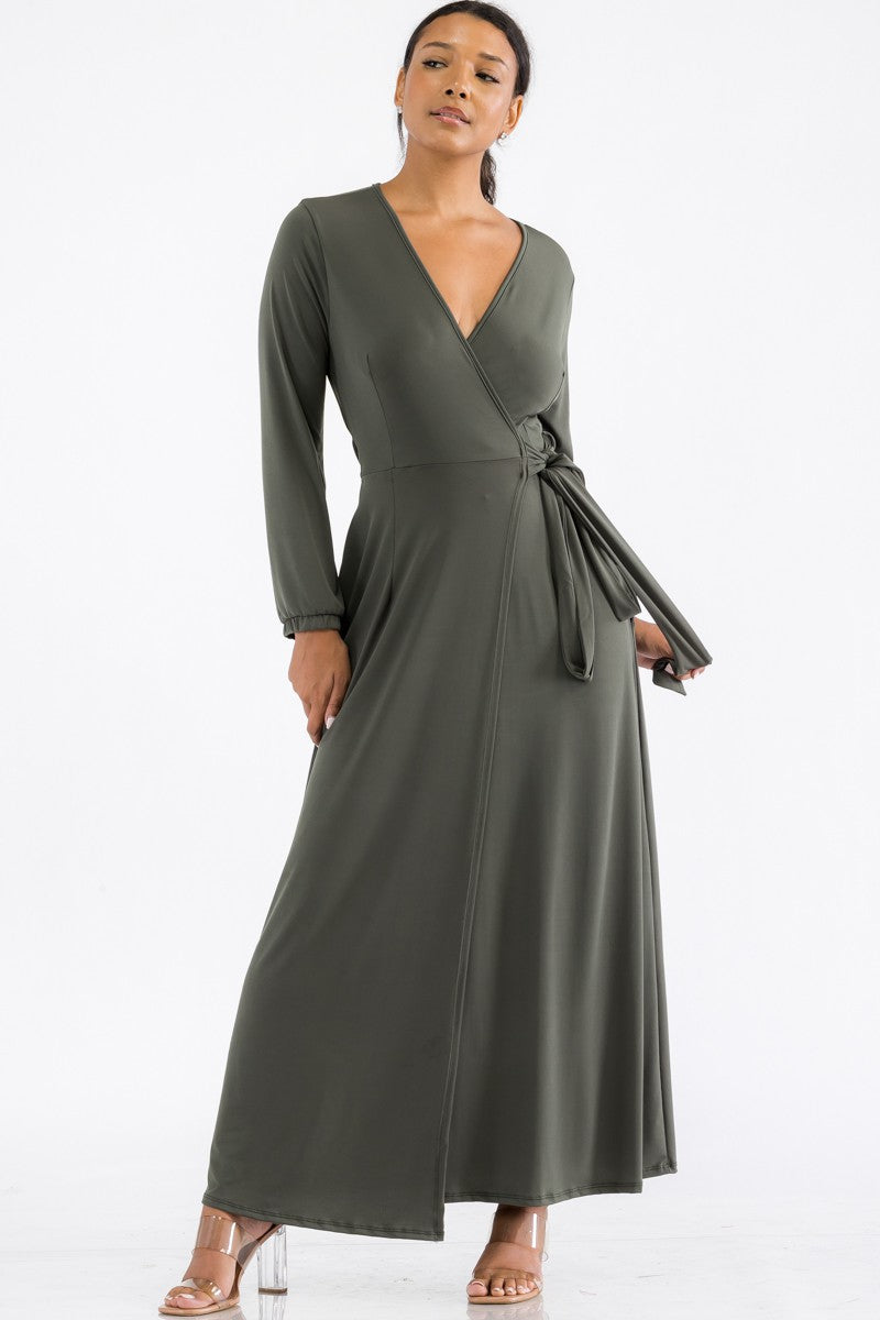 HH548R-LS - LONG SLEEVE MAXI DRESS