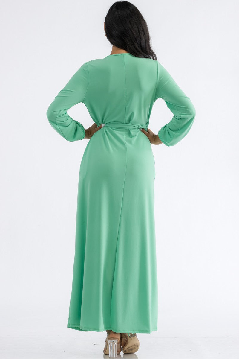 HH548R-LS - LONG SLEEVE MAXI DRESS