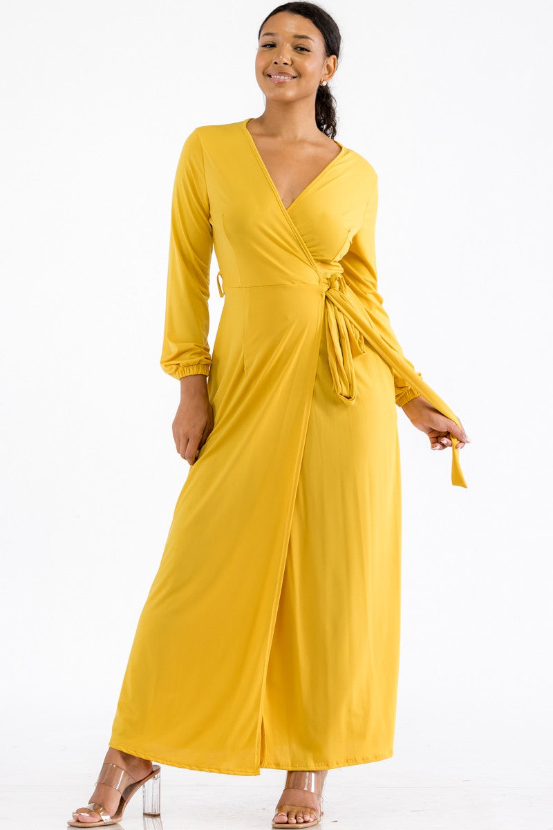 HH548R-LS - LONG SLEEVE MAXI DRESS