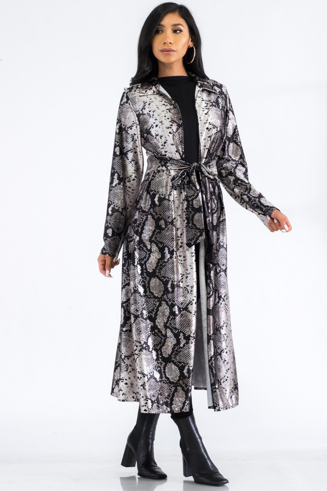 HH530R-SNAKE - LONG SLEEVE KIMONO