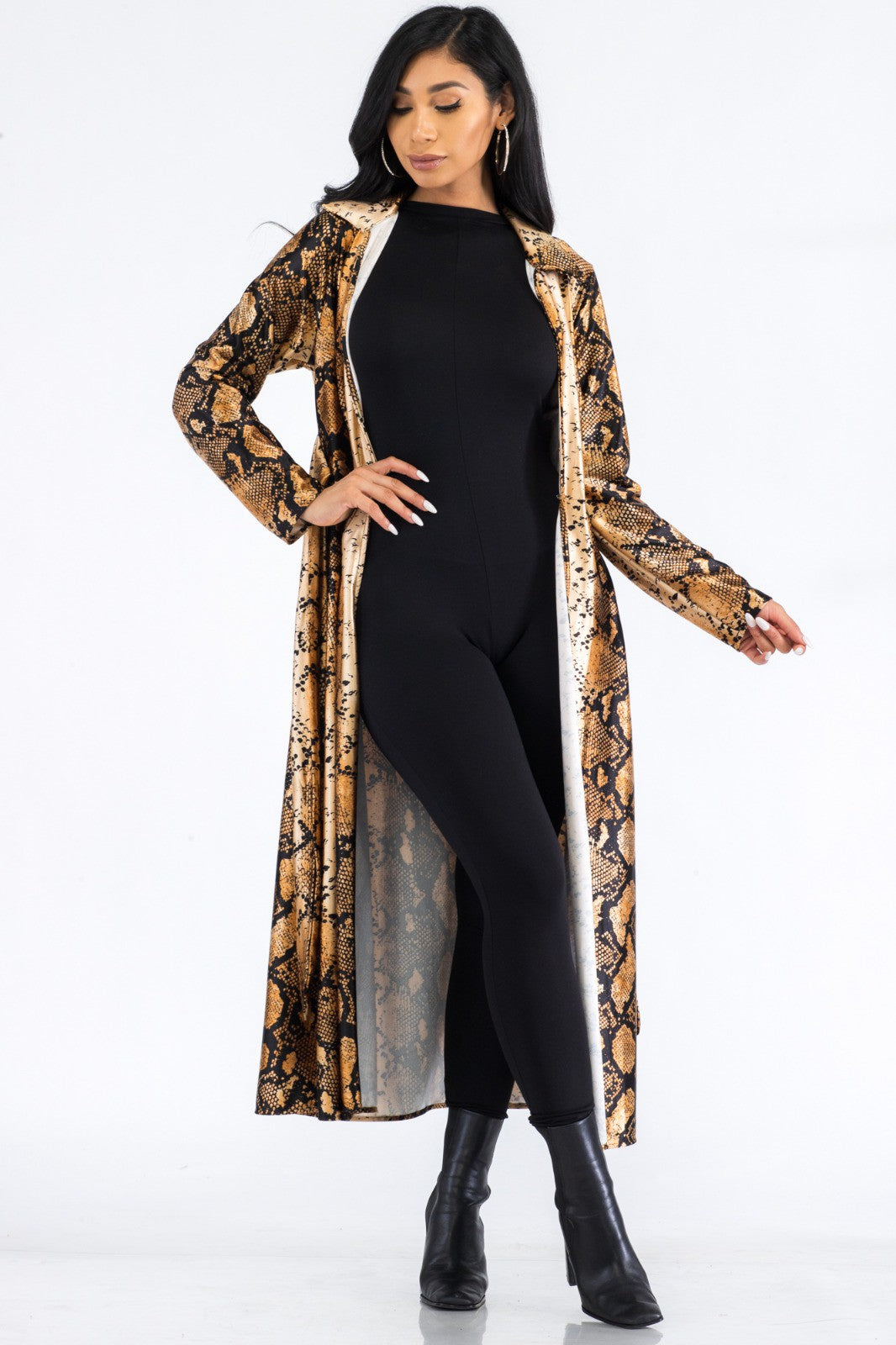 HH530R-SNAKE - LONG SLEEVE KIMONO