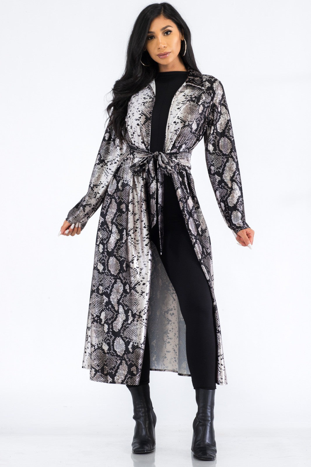 HH530R-SNAKE - LONG SLEEVE KIMONO