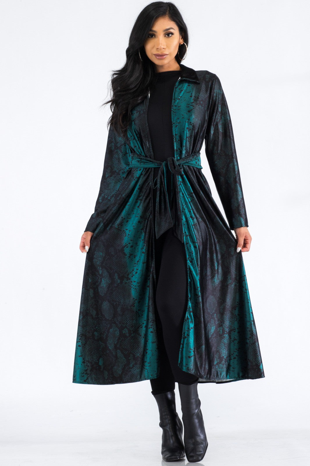 HH530R-SNAKE - LONG SLEEVE KIMONO