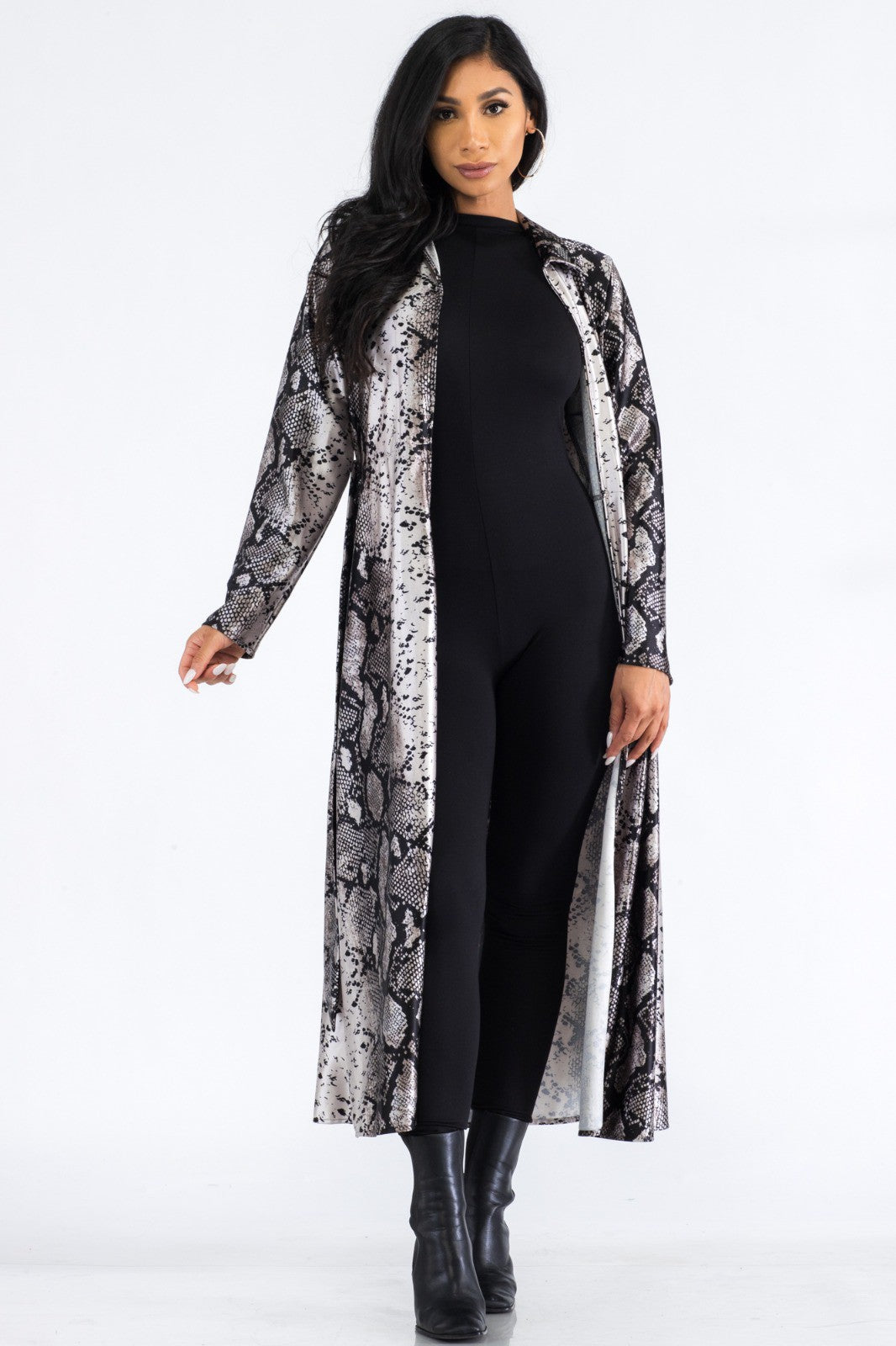 HH530R-SNAKE - LONG SLEEVE KIMONO