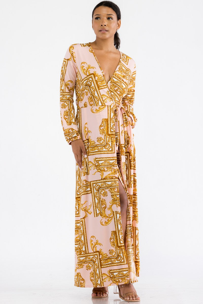 HH548X-VERS -  LONG SLEEVE MAXI DRESS