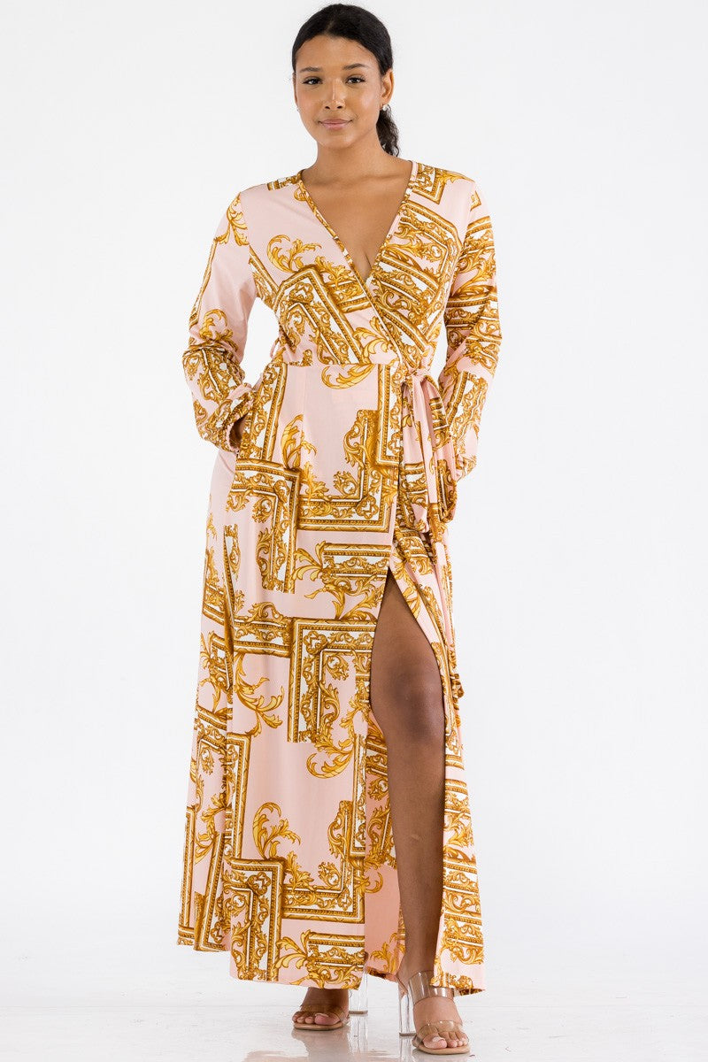 HH548X-VERS -  LONG SLEEVE MAXI DRESS