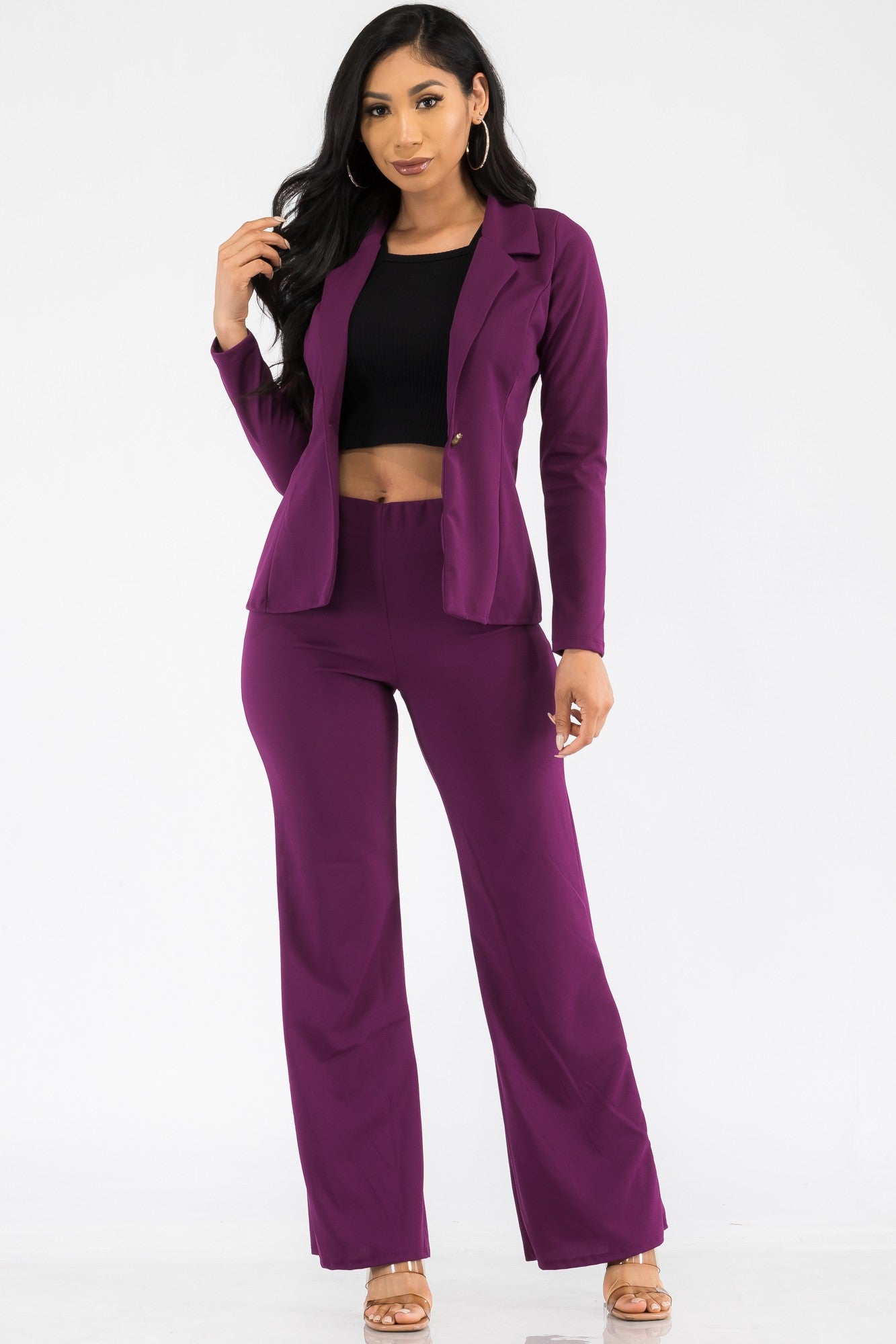 HH715X-SL - CONJUNTO 2PC BLAZER Y PANTALÓN