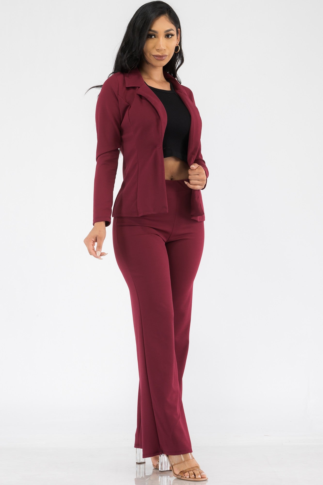 HH715X-SL - 2PC BLAZER AND PANT SUIT