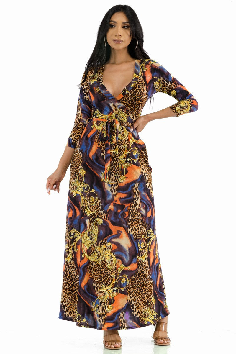 SAN149X-PRINT - VESTIDO MAXI BARROCO