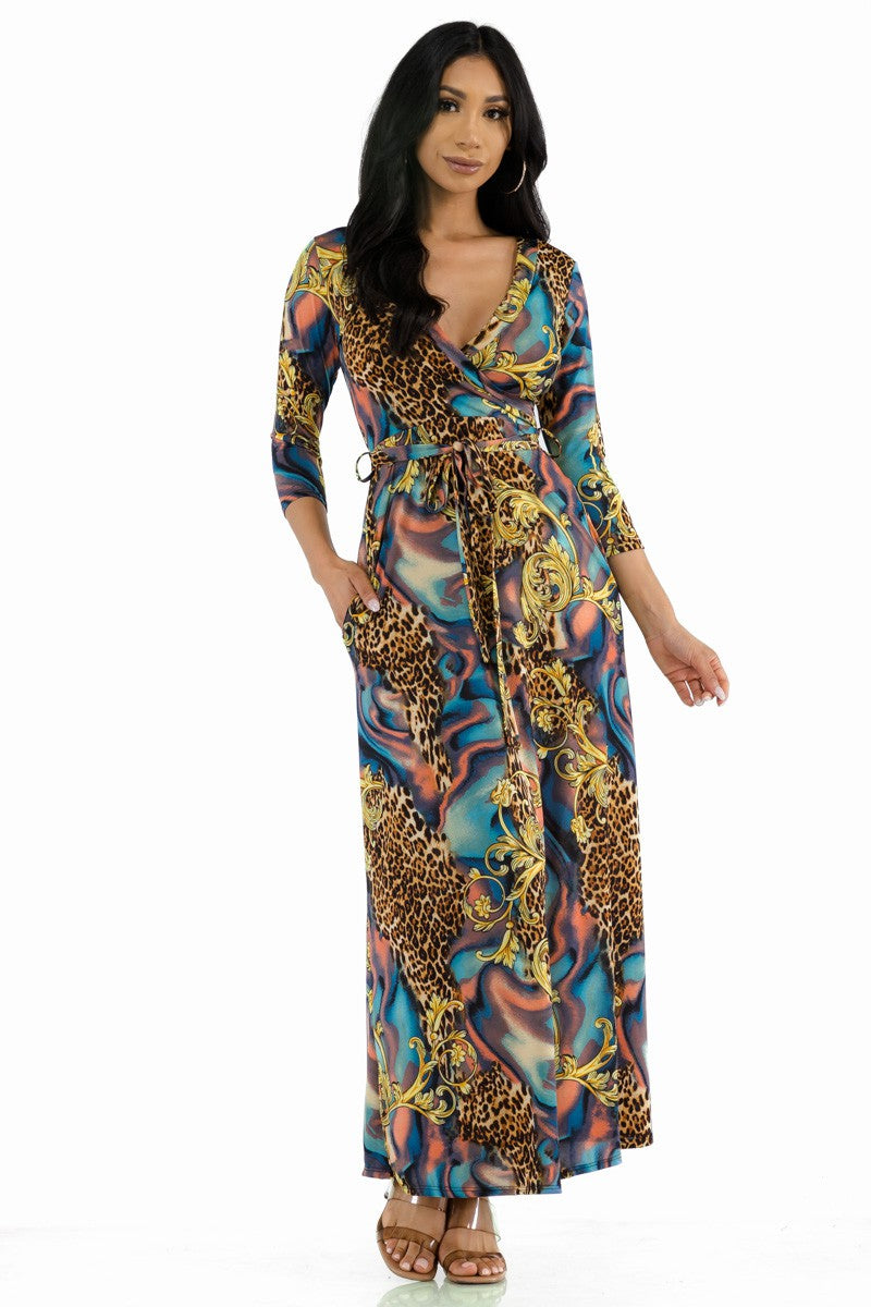 SAN149X-PRINT - VESTIDO MAXI BARROCO