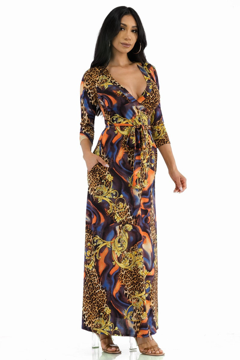 SAN149X-PRINT - VESTIDO MAXI BARROCO