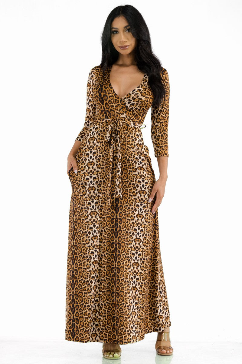 SAN149R-PRINT - BAROQUE MAXI DRESS