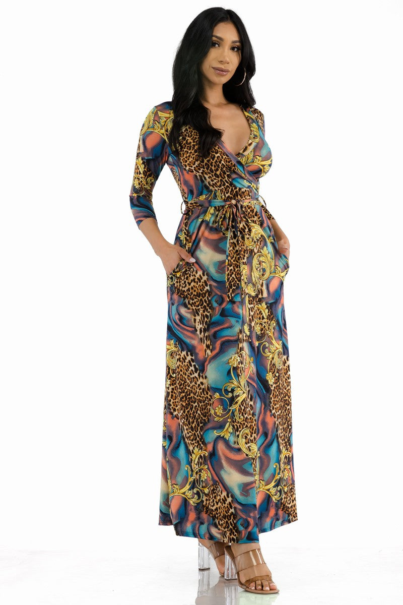 SAN149X-PRINT - VESTIDO MAXI BARROCO