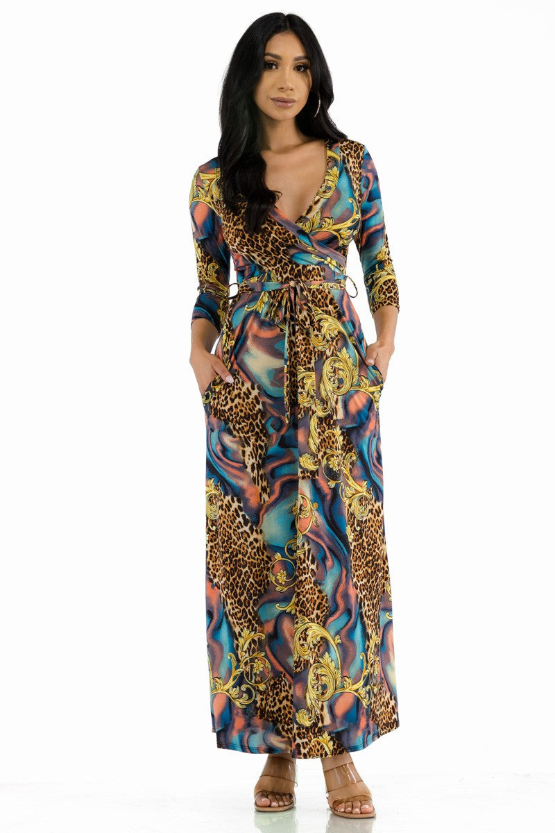 SAN149X-PRINT - VESTIDO MAXI BARROCO