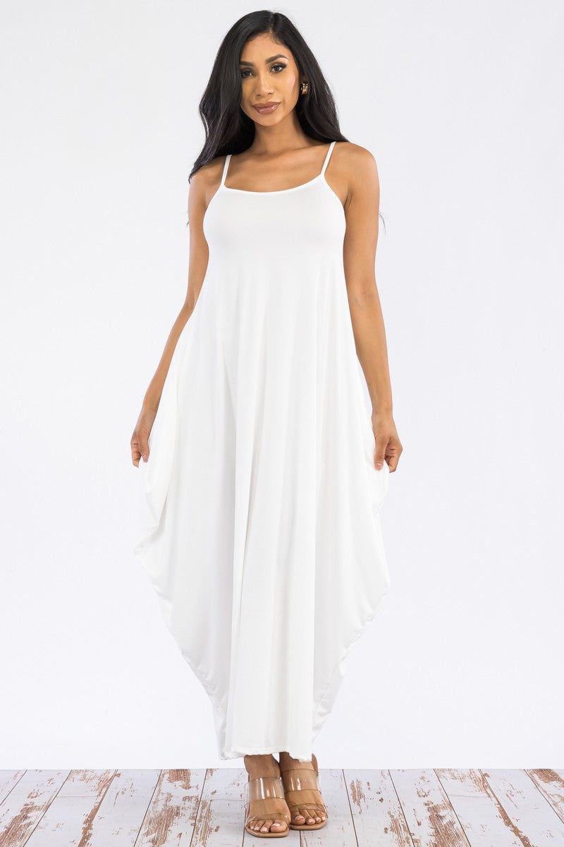 HH645R-SL-NEW - CAMI MAXI DRESS WITH POCKETS