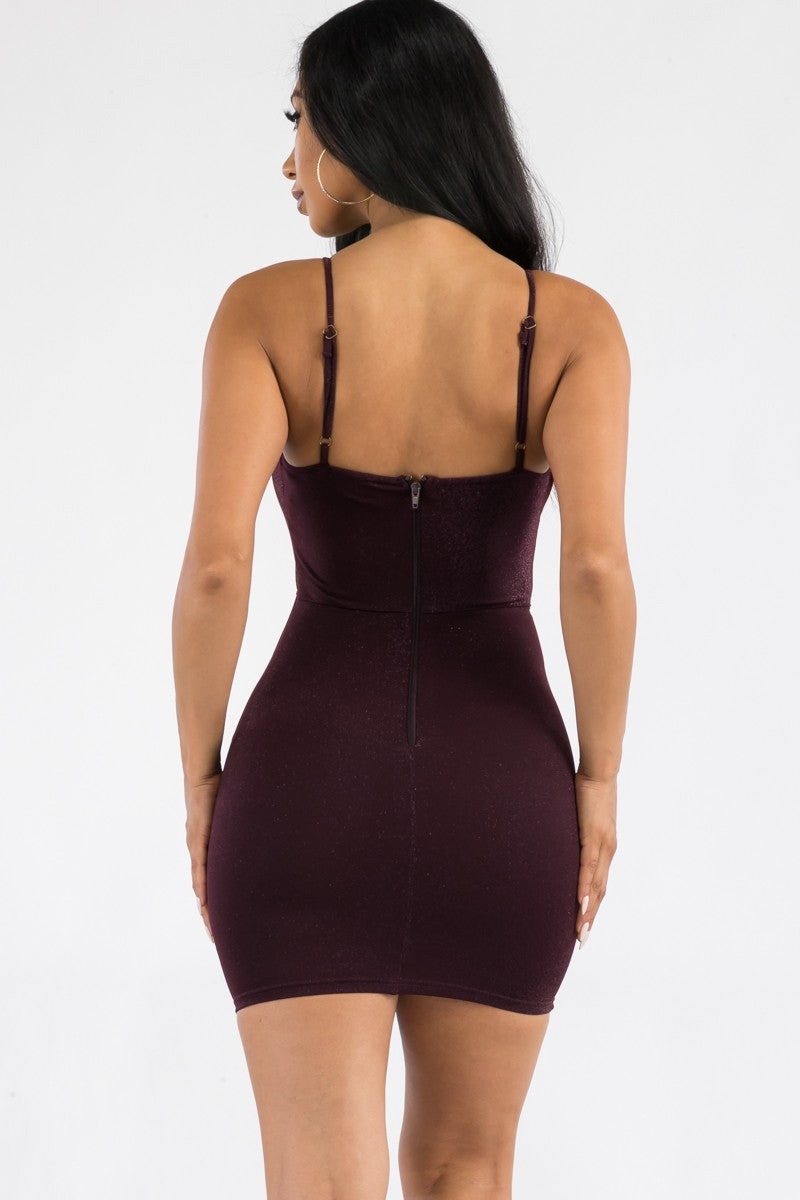 JO30002 - Thin Shoulder Strap Bodycon Dress