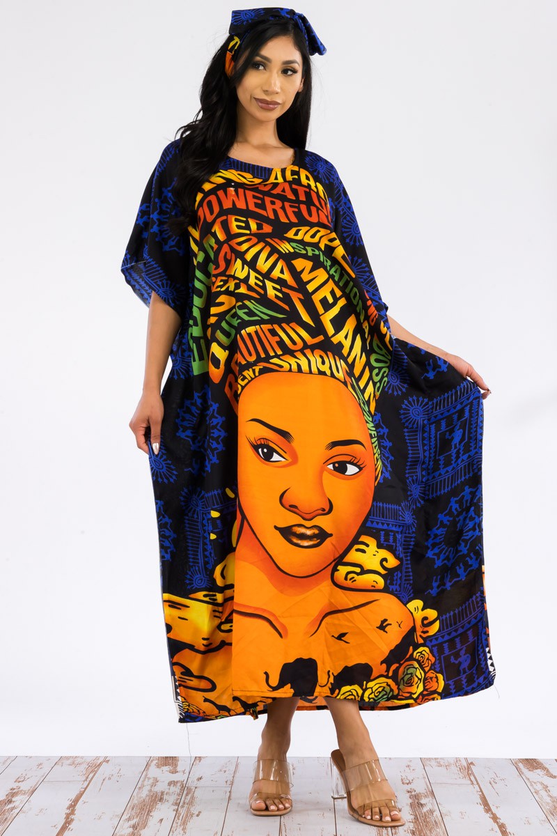 PNA-1425 - LONG KAFTAN with HEADBAND