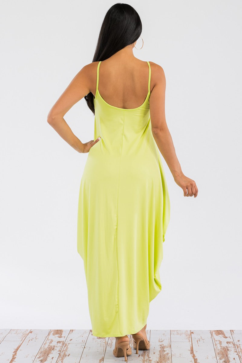 HH645X-SL-NEW - CAMI MAXI DRESS WITH POCKETS