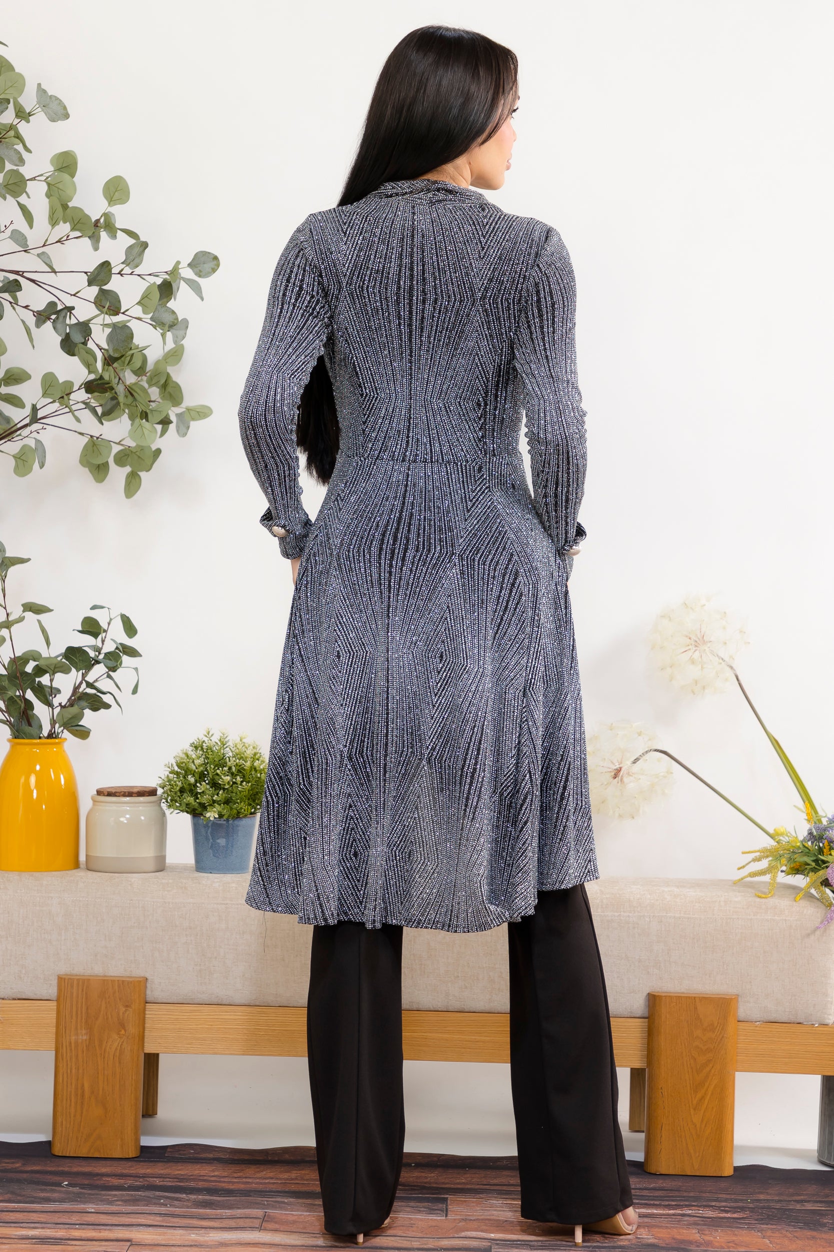 HH744-MET-S Long Sleeve Cardigan