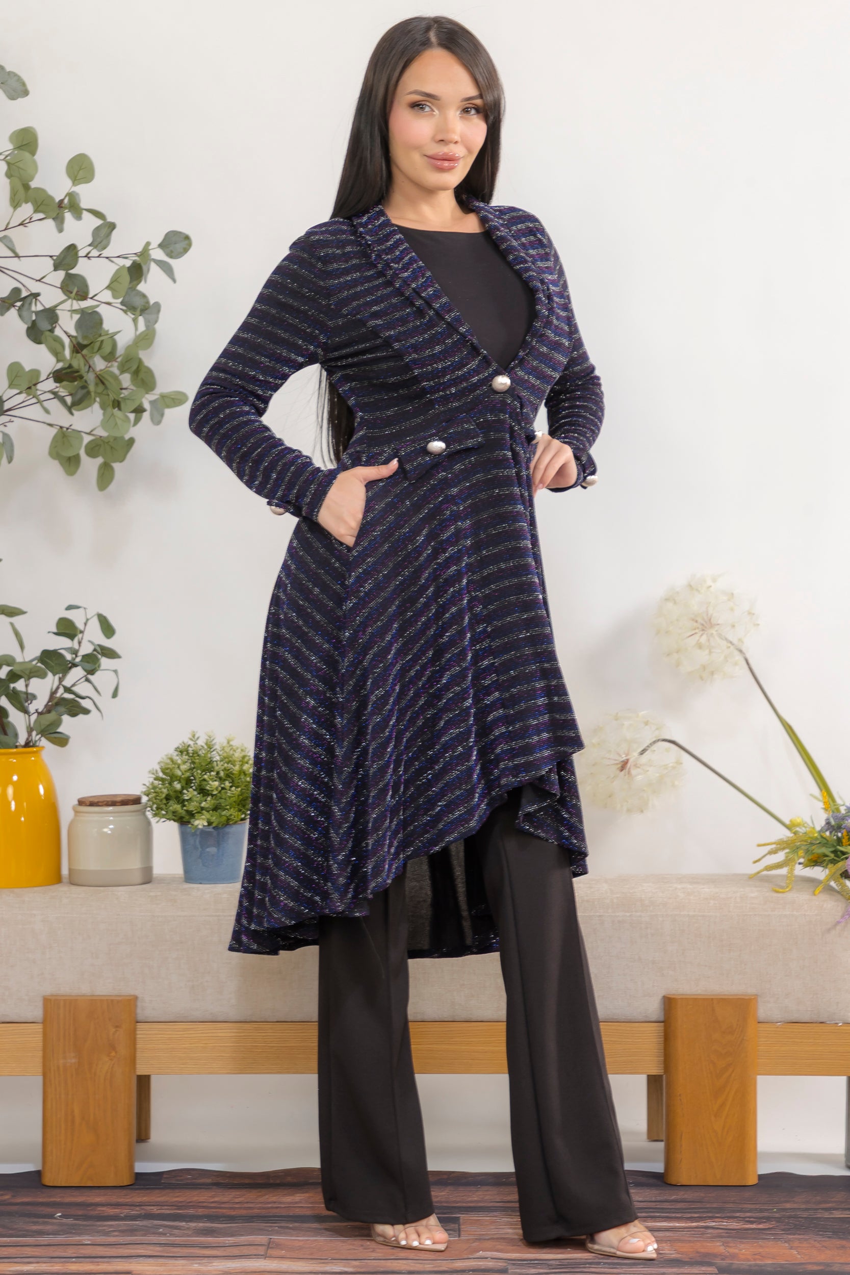 HH744-MET Long Sleeve  Cardigan