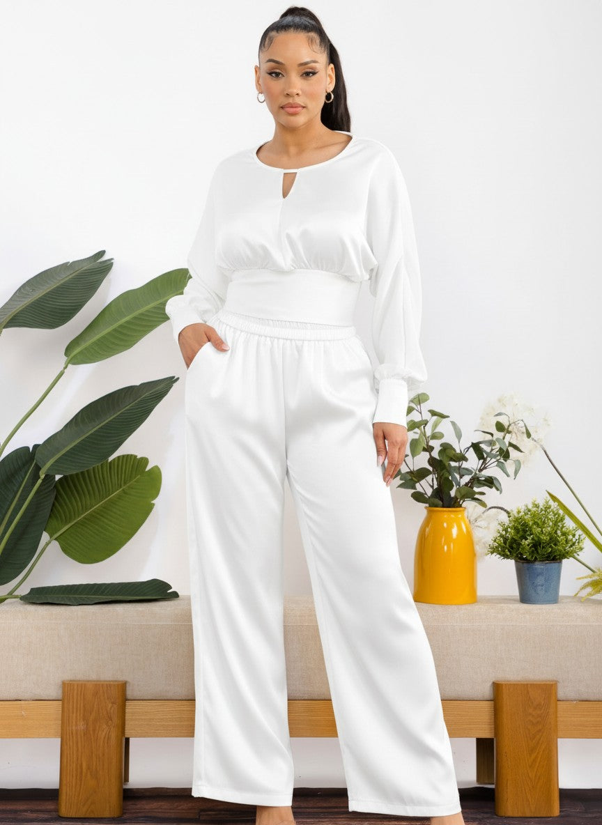 979 - Waist Detail Two-Piece Set