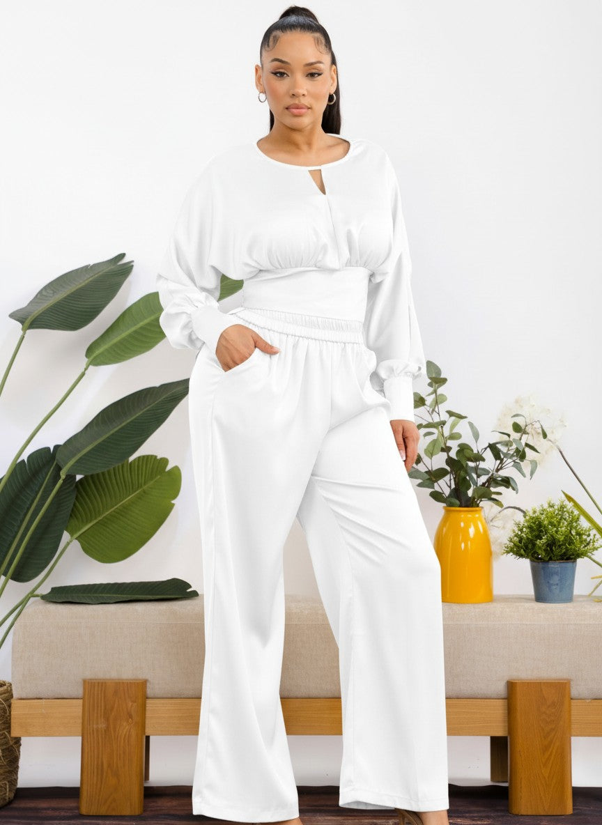 979 - Waist Detail Two-Piece Set