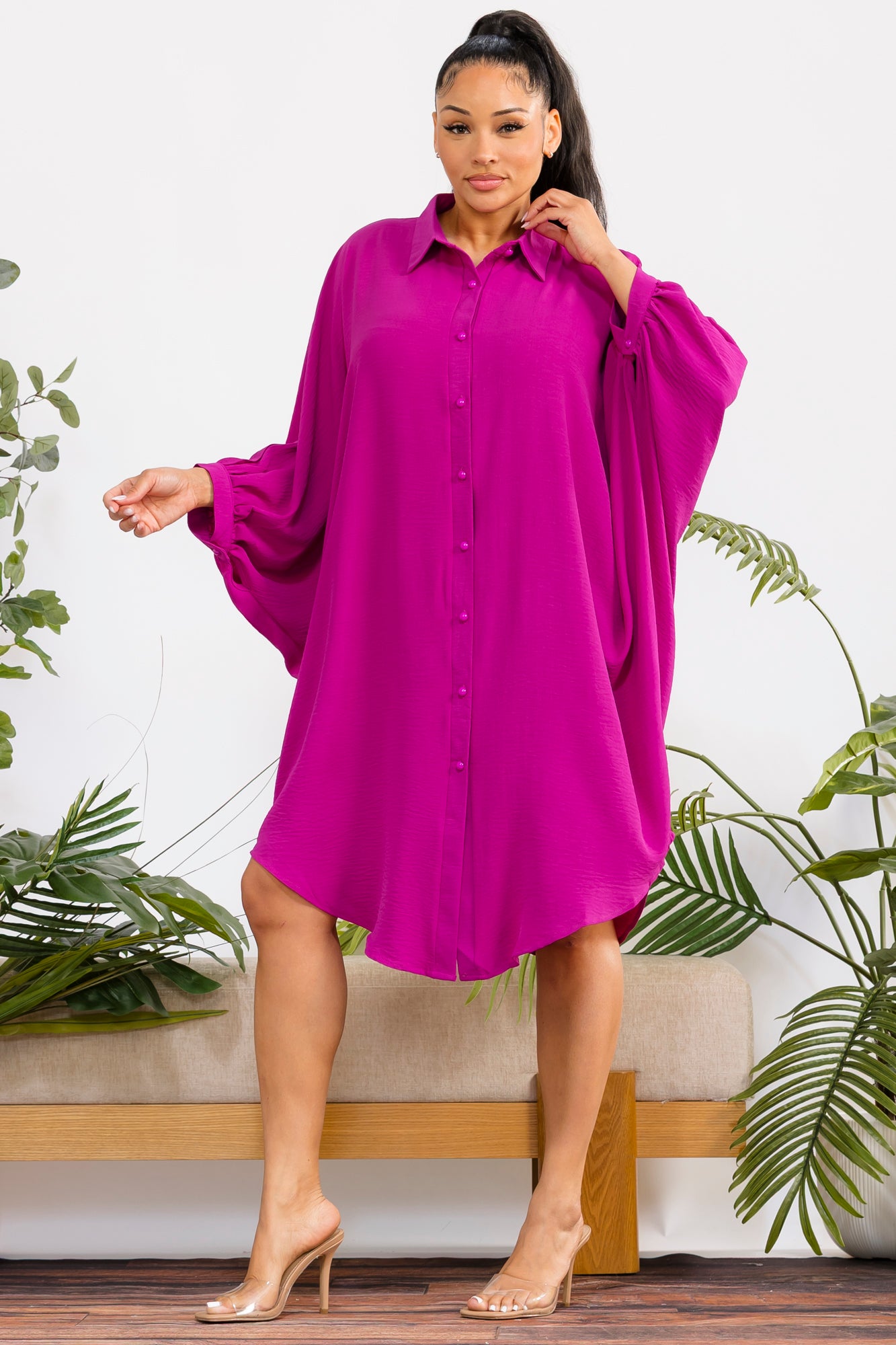 S25655 - Oversized Shirt Dress