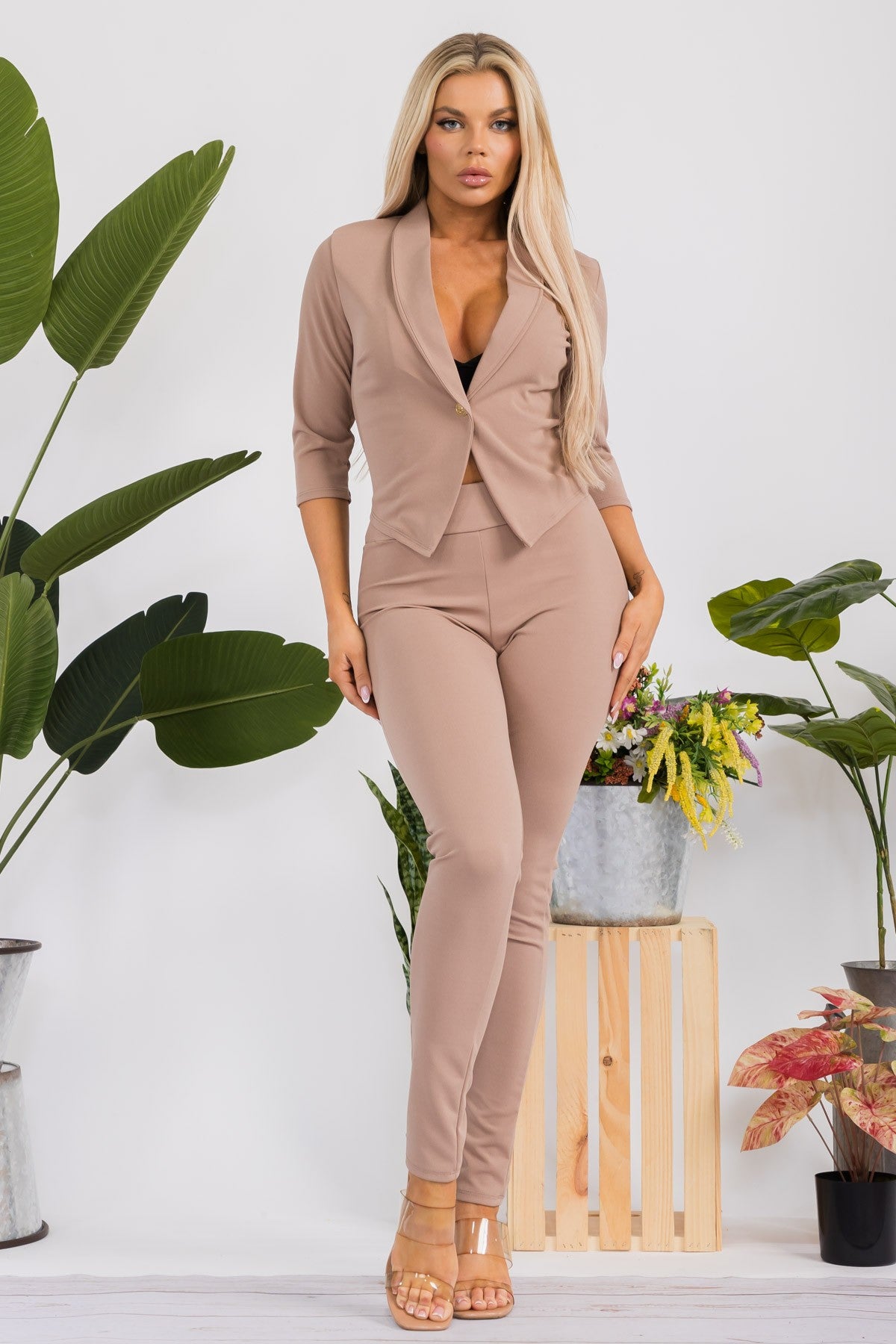 HH520R1-SOLID - 2PC PANT AND JACKET SET